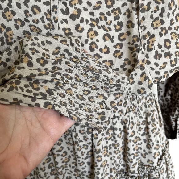 Skylar + Madison leopard print tiered mini dress size medium - Picture 8 of 14